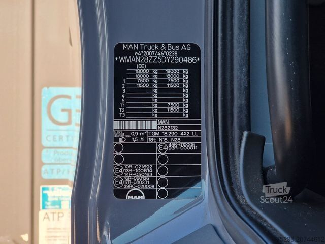 Soğutuculu kamyon MAN TGM 18.290 4X2 LL / Ladebordwand / 2 Tanks