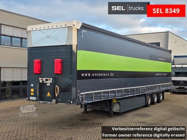 Open semitrailer with tarp SCHMITZ CARGOBULL SCS 24/L - 13.62 Mega / Palettenkasten / Hubdach
