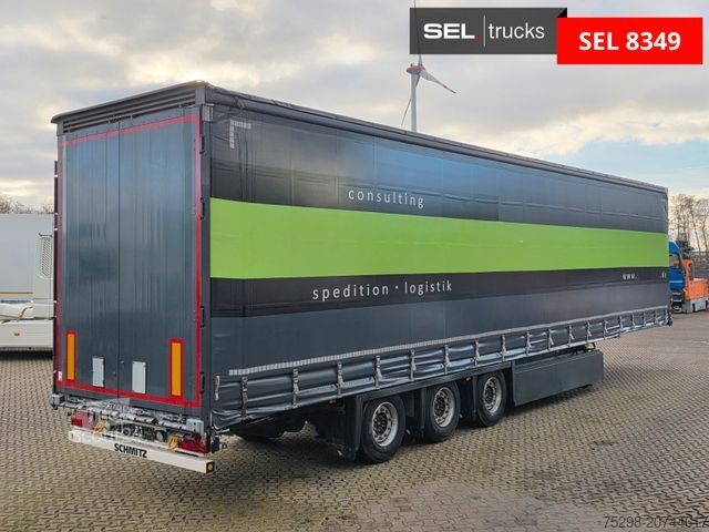 Open semitrailer with tarp SCHMITZ CARGOBULL SCS 24/L - 13.62 Mega / Palettenkasten / Hubdach
