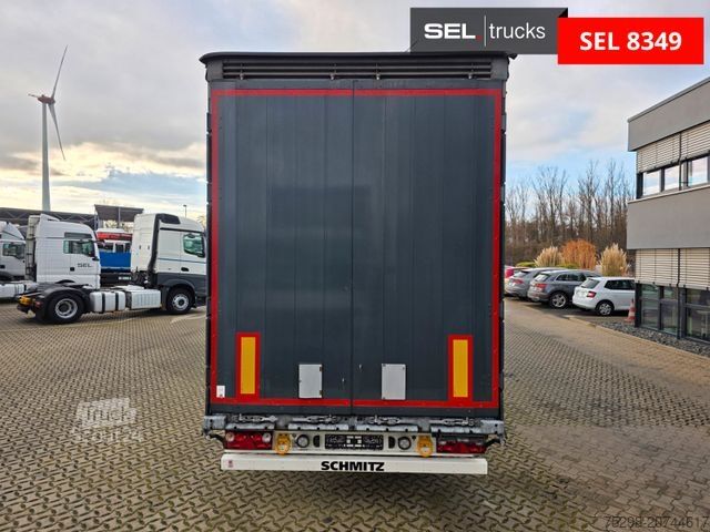 Open semitrailer with tarp SCHMITZ CARGOBULL SCS 24/L - 13.62 Mega / Palettenkasten / Hubdach