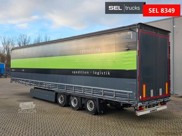 Open semitrailer with tarp SCHMITZ CARGOBULL SCS 24/L - 13.62 Mega / Palettenkasten / Hubdach