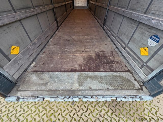 Open semitrailer with tarp SCHMITZ CARGOBULL SCS 24/L - 13.62 Mega / Palettenkasten / Hubdach