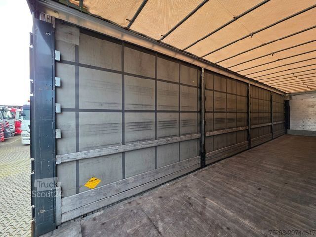 Open semitrailer with tarp SCHMITZ CARGOBULL SCS 24/L - 13.62 Mega / Palettenkasten / Hubdach