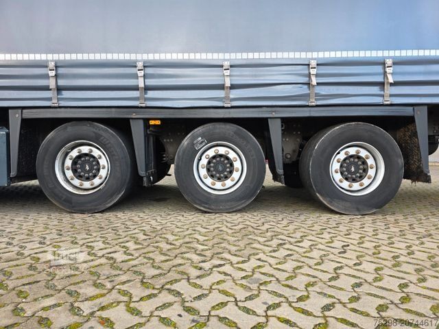 Open semitrailer with tarp SCHMITZ CARGOBULL SCS 24/L - 13.62 Mega / Palettenkasten / Hubdach