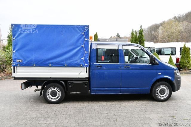 Samochód dostawczy z plandeką VOLKSWAGEN T5 Transporter Pritsche DOKA Allrad 4x4 4Motion