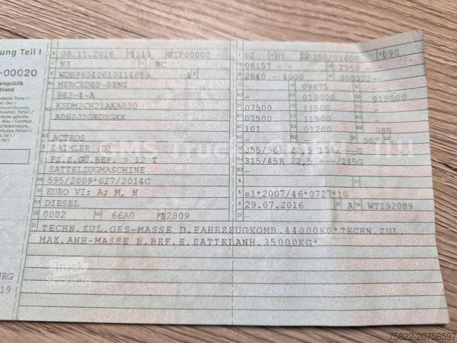 Ελκυστήρας μεγάλου όγκου MERCEDES-BENZ Actros 1848 / Retarder / Park Cool / German