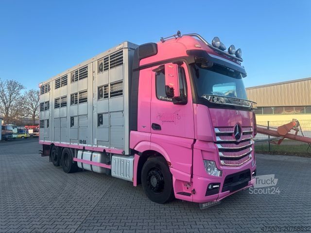 Viehtransporter LKW MERCEDES-BENZ Actros 2563 / Kaba 3 x Stock 50 m²