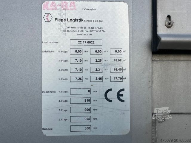 Viehtransporter LKW MERCEDES-BENZ Actros 2563 / Kaba 3 x Stock 50 m²