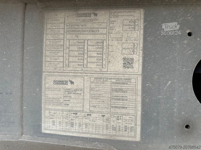 Tiptrailer SCHMITZ CARGOBULL SKI 24 / Liftachse / Rollplane