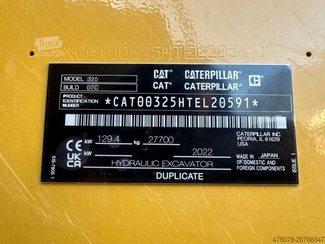 Larvegraver CATERPILLAR 325 07C / Planierschild / Verstellausleger / Oil