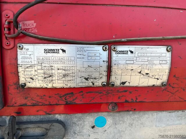 Bâches coulissantes Schmitz Cargobull SCS 24/L - 13.62 E B