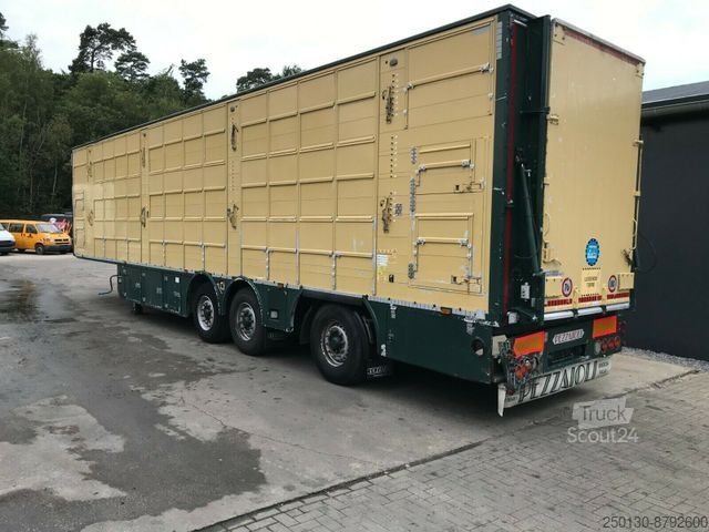 Naczepa do transportu bydła PEZZIOLI SBA 63/3.Stock, Aggregat, Hubdach, Tränke