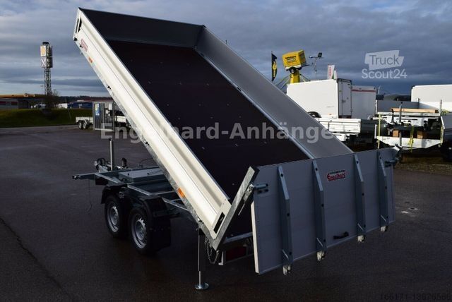 Dreiseitenkipper Anhänger VEZEKO JUKI 3-S. Kipper 4x2 m Maschinentransporter 3,5t