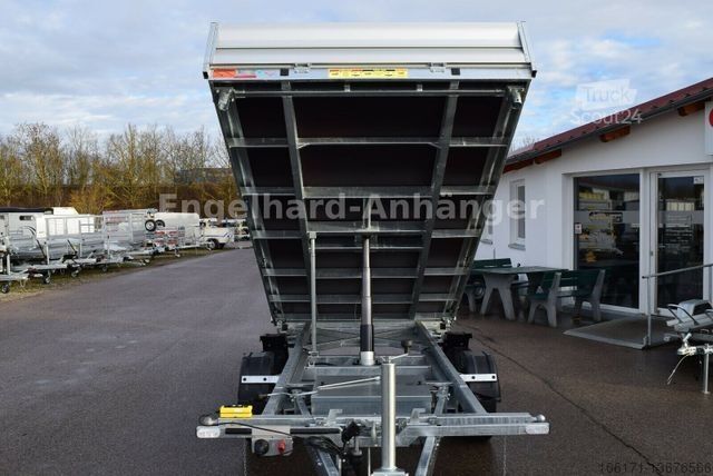 Dreiseitenkipper Anhänger VEZEKO JUKI 3-S. Kipper 4x2 m Maschinentransporter 3,5t