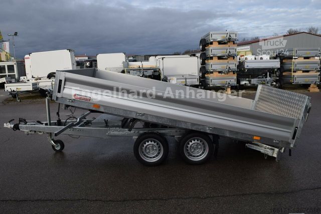 Dreiseitenkipper Anhänger VEZEKO JUKI 3-S. Kipper 4x2 m Maschinentransporter 3,5t