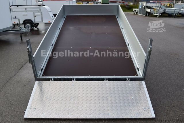 Dreiseitenkipper Anhänger VEZEKO JUKI 3-S. Kipper 4x2 m Maschinentransporter 3,5t