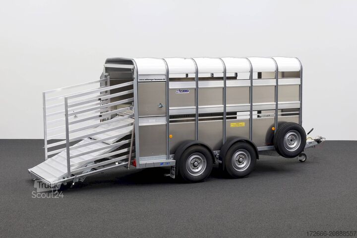 állatszállító pótkocsi Ifor Williams TA5 HD | 12X6 | DOPPELSTOCK 372X156X183CM VIEHANHÄNGER | 2X LÜFTUNG