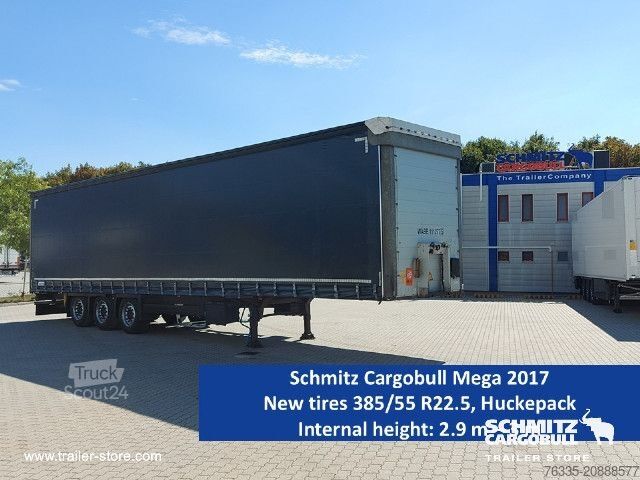 Auflieger mit Pritsche & Plane Schmitz Cargobull Curtainsider Mega