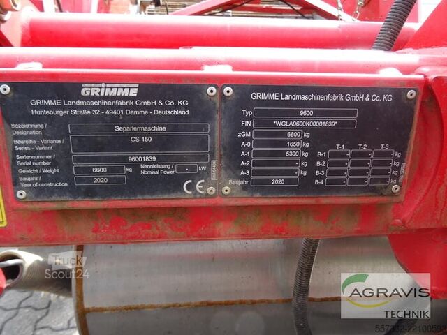 Kartoffelteknologi Grimme CS 150