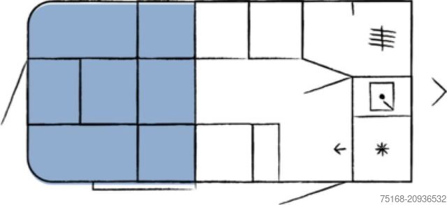 Lakókocsi HOBBY Beachy 420 Modell 2025 / 1200kg Achse