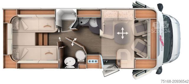 Camping-car semi-intégré CARTHAGO C1-tourer T 145 RB-LE comfort 4.2t