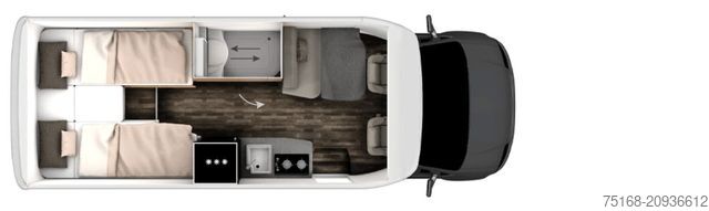 Caravana semiintegrada FRANKIA NEO MT 7 GDK BLACK LINE 170 PS / Automatik / Dis