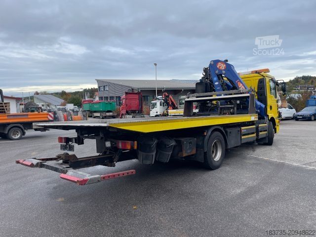 Евакуатор MAN TGM 15.240 4X2 BL Schiebeplateau,Hubbrille, Kran