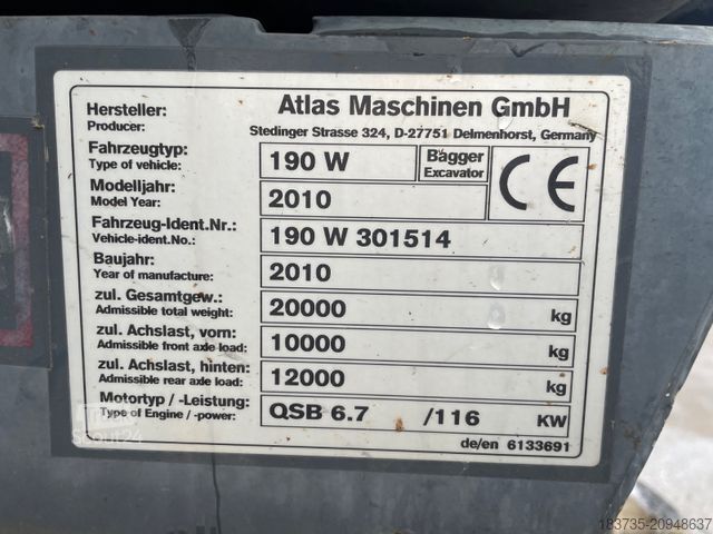 Kolesni bager ATLAS 190 W