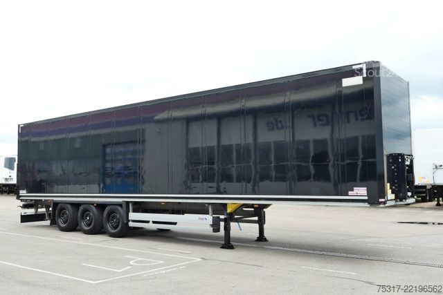 Semi-remorque fourgon SCHMITZ CARGOBULL SKO 24 / ROLLTOR / ZURRLEISTE BLACK 62 tsd km  !
