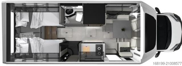 Camping-car semi-intégré FRANKIA Noctra Cruiser 7.6 L Fiat Edition One