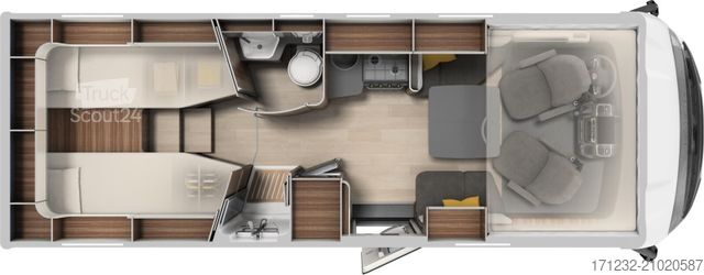 Camping-car intégral LAIKA Ecovip H 4109 DS 4400KG+Automatik*180 PS