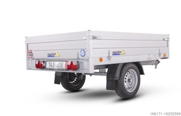 Automašīnas piekabe AGADOS Hochlader kippbar TITUS 750 kg 206 x 150 x 35 cm