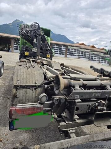 Camion benne à bras amovible Scania Scania G 480/6x2-4 Scania G 480/6x2-4, Lenk-Liftachse, Hiab Kran Funk 166 HD-3, Abroller XR 18 S 59