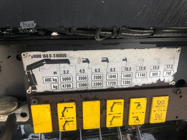 Haakarm vrachtwagen Scania Scania G 480/6x2-4 Scania G 480/6x2-4, Lenk-Liftachse,  Hiab Kran Funk 166 HD-3, Abroller XR 18 S 59