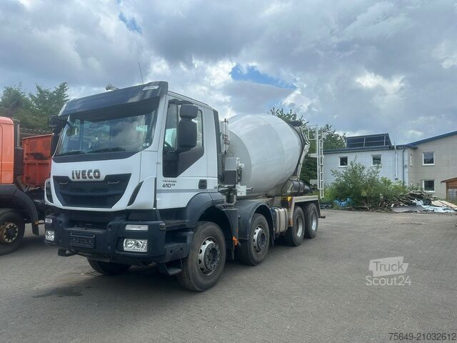 Mobil betongblandningsanläggning Iveco-Magirus Trakker AD340T41B 8x4 Trakker AD340T41B 8x4, Betonmischer Stetter ca. 9m³