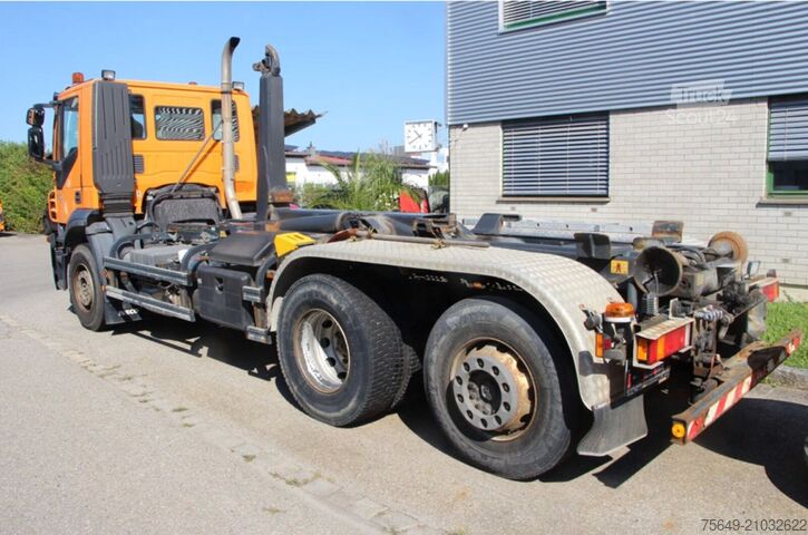 Camion benne à bras amovible Iveco-Magirus Stralis AD260S33Y/PS 6x2 Stralis AD260S33 6x2, Winterdienstausstattung, Lenk-/Liftachse