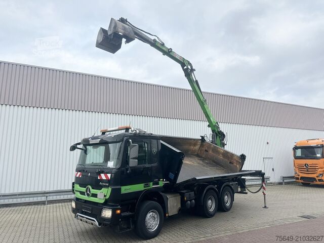 Grue à tour Mercedes-Benz Actros 3341 K 6x4 Actros 3341 K 6x4, Bormatik links, Heckkran Penz 10.83SH