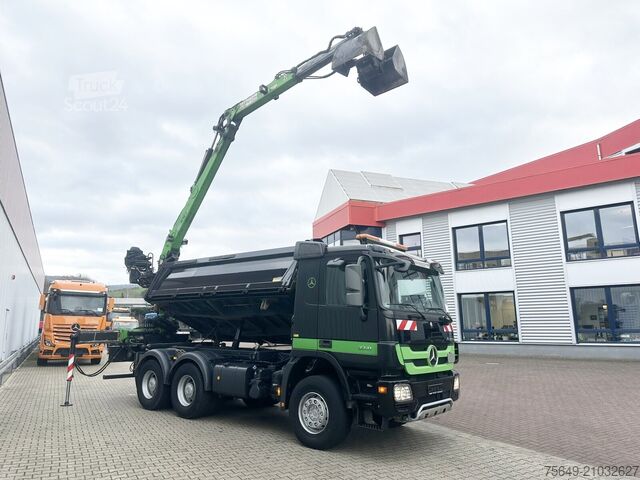 Torenkraan Mercedes-Benz Actros 3341 K 6x4 Actros 3341 K 6x4, Bormatik links, Heckkran Penz 10.83SH