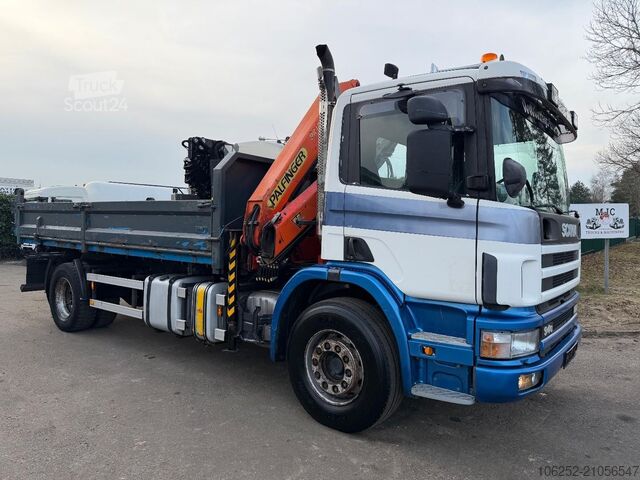 Tipper avec grue Scania P 94G-260 4x2 TIPPER / CRANE + PALFINGER PK 120...