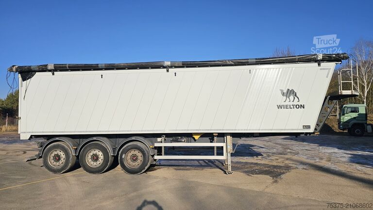 Напівпричіп-самоскид Wielton NW-3 Getreidemulde 3-Achs Hinterkipp-Aluminiummulde mit 51cbm