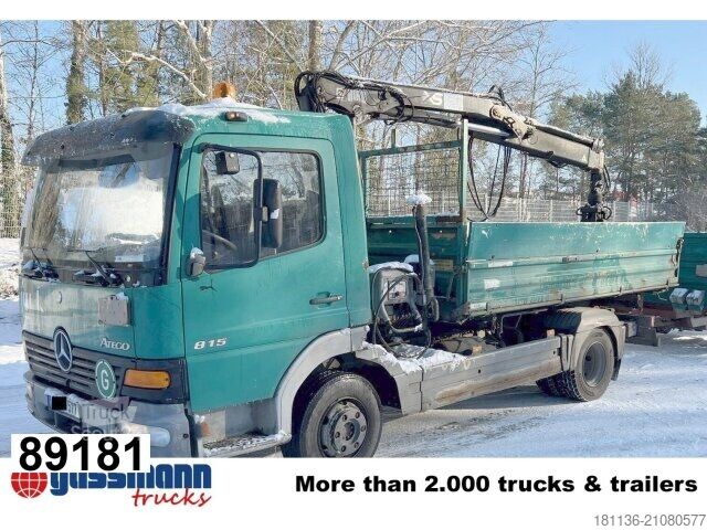 Kombi s prekucnikom Mercedes-Benz Atego 815 K 4x2, Kran Hiab 066 B-2 CL, 2x AHK