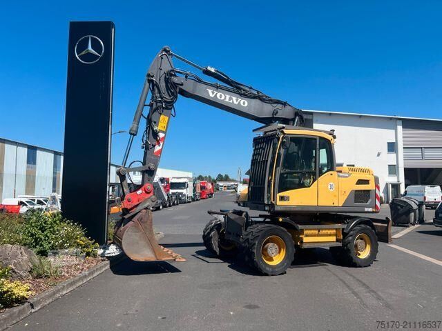 Bager na točkovima Volvo EW160D / 2014 / 1xTieflöffel / Forstschutzgitter