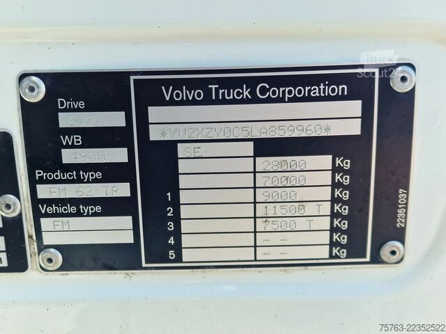 Kufor Volvo FM 460 full air - VEB - Zepro lift - low KM - s...