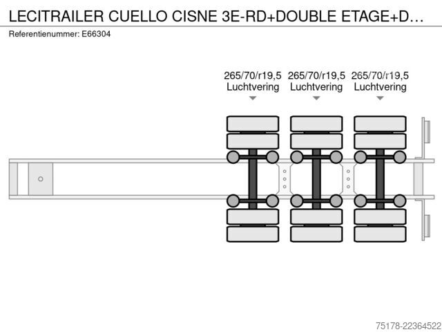 Μουσαμάς LECITRAILER CUELLO CISNE 3E-RD+DOUBLE ETAGE+DHOLLANDIA 2TON