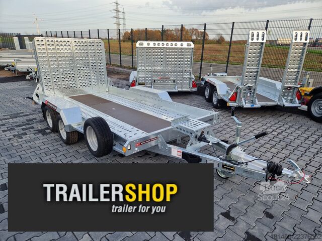  Brian James Trailers Digger Plant Maxi Load Heckrampe direkt