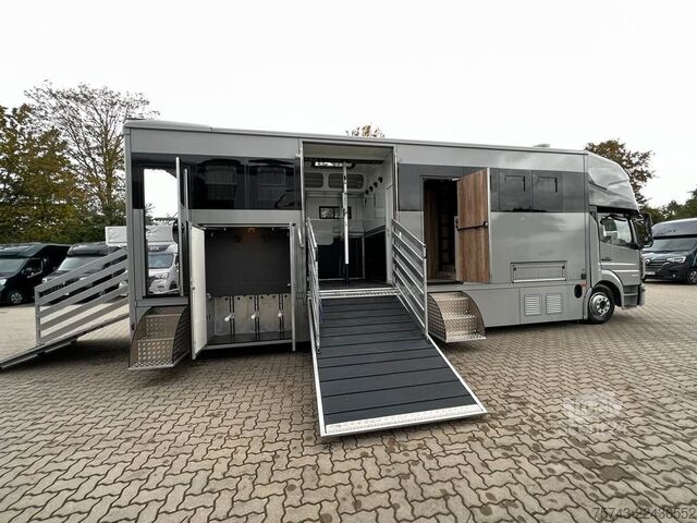 Szarvasmarha-szállító teherautó MERCEDES-BENZ ATEGO 1530 TT-XL  5 Pferde POP-OUT