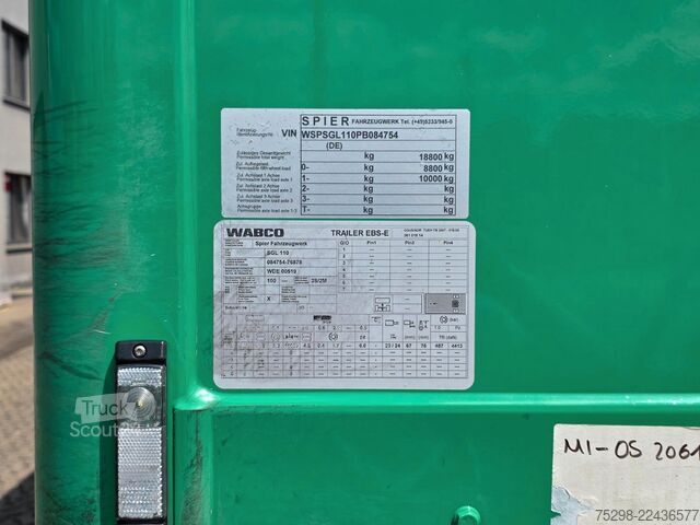 Semirremolque caja SPIER SGL 110 / Plataforma
