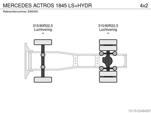 Estándar-SZM Mercedes-Benz ACTROS 1845 LS+HYDR