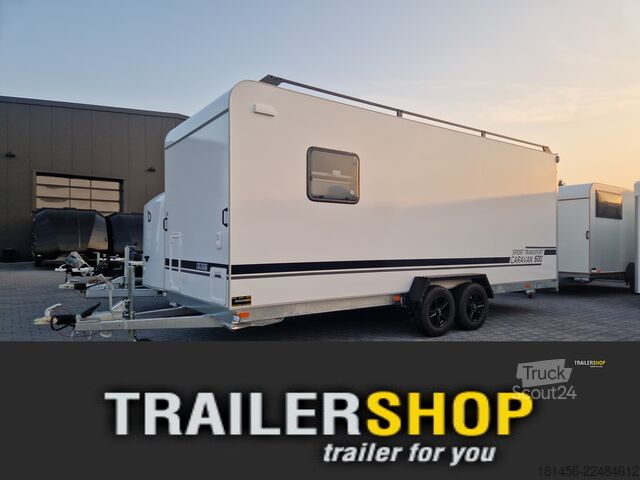 Dobozos pótkocsi trailershop Reisen & Sport 2 Schlafplätze Küche