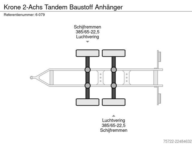 Yükleme platformu Krone 2-Achs Tandem Baustoff Anhänger